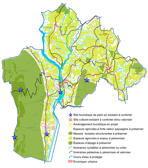 Carte d'aménagement touristique de Seyssel'